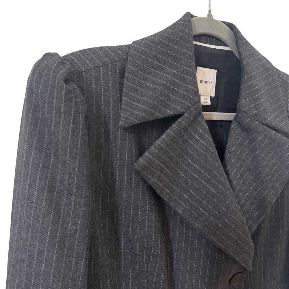 Maeve Anthropologie 80s Boxy Blazer Striped Jacket Size XS - Picture 7 of 11